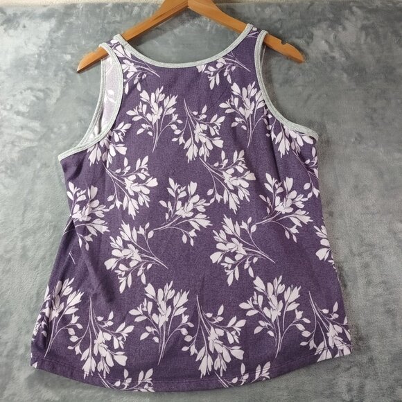Live Love Lounge Karen Neuburger‎ Womens Pajama Tank Top L Floral Purple Soft - Picture 3 of 7